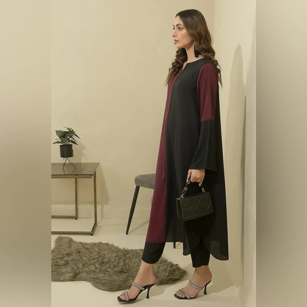 Color block Pakistani outfit - Picture 2 of 4